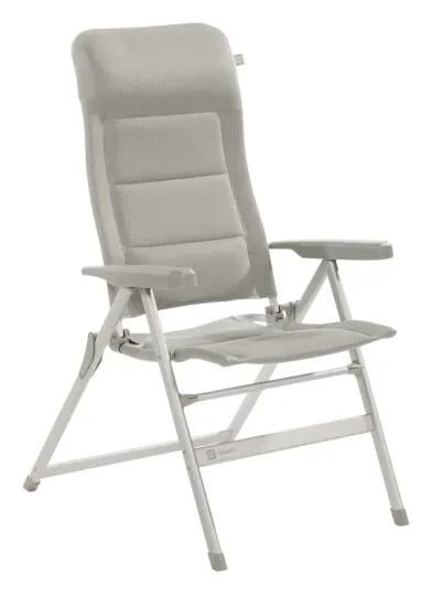 Silla plegable de aluminio Travellife Barletta gris claro Recliner Comfort L