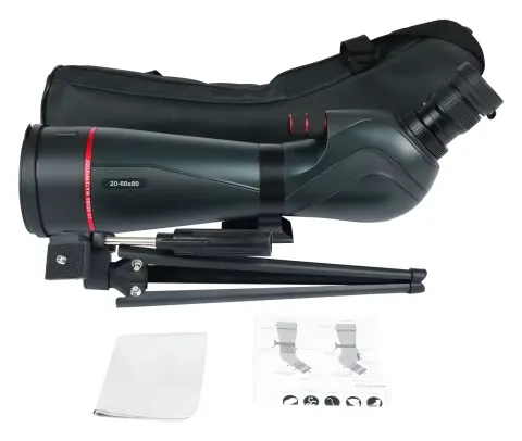 SVBONY SV406 Luneta telescópica con zoom de 20-60 x 80 mm, revestimiento FMC, resistente al agua y a prueba de niebla para actividades al aire libre de observación natural