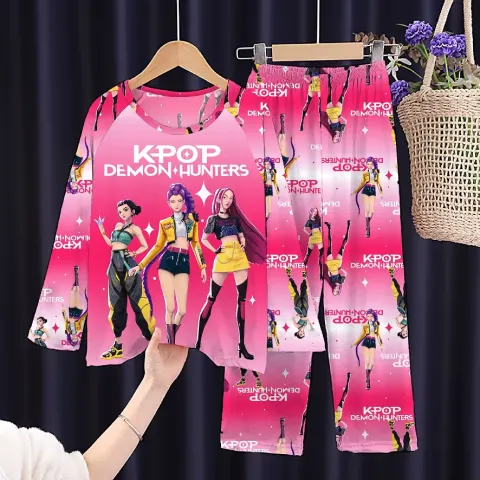 Nuevo Conjunto de Pijamas de Primavera de Manga Larga con Estampado de Dibujos Animados para Niños y Niñas, Ropa de Dormir, Ropa de Casa