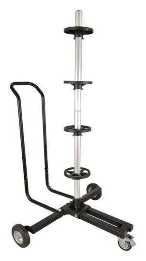 Soporte para neumático móvil con mango para 4 neumáticos