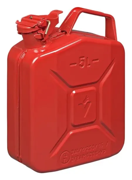Bidón metal de 5L homologado para combustibles . Rojo