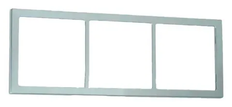 Marco embellecedor gris de 3 huecos