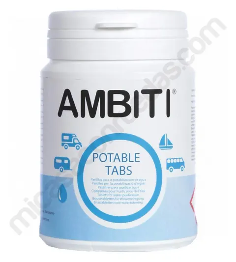 AMBITI Potable Tabs – 50 pastillas para potabilización de agua