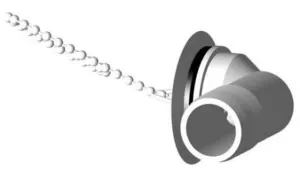 Fjord Outdoor Afvoerplug Haaks 19mm Compleet blanco 19 mm
