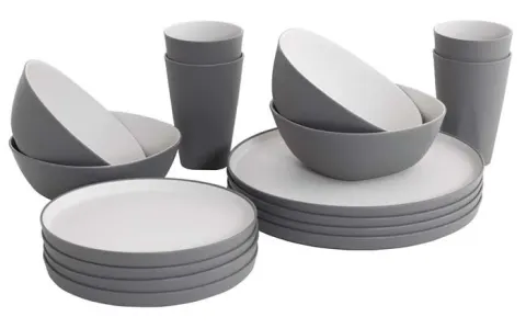 OUTWELL Set Vajilla Microondas 4 Pers Grey Mist