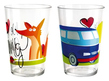 Vasos de colores para niños en un juego de 2, aptos para 91798