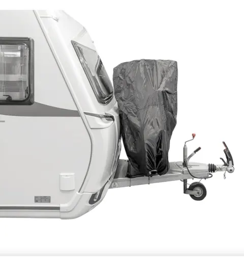 Funda XL de 2 bicicletas para la lanza de caravana.