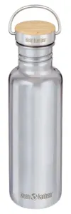 Klean Kanteen clásico Reflect botella de agua con bambú Cap Brushed inoxidable 800 ml