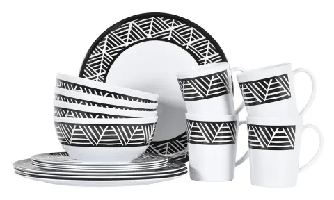 Obelink Stripe vajilla de 16 piezas
