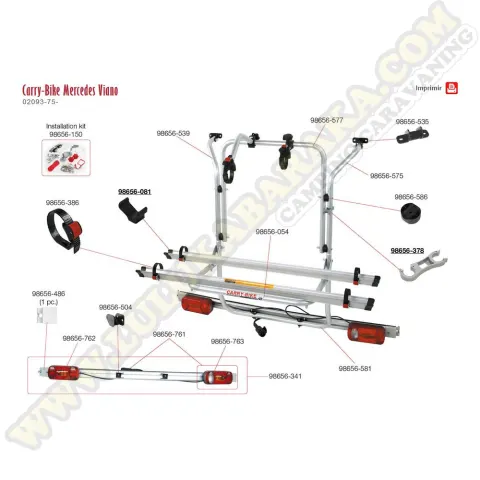 98656-081. Tope Rail negro