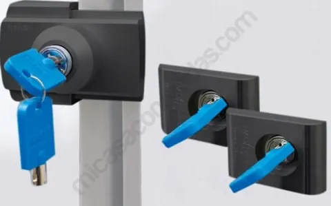Kit de 4 cierres de seguridad IMC- (2 VIVIENDA+2 GARAJE) COLOR NEGRO