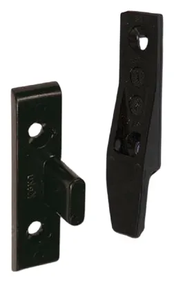 Retenedor Keku negro para paneles entrelazados.