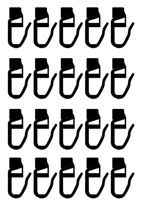 Obelink corredores de cortina con ganchos (20 piezas) – negro