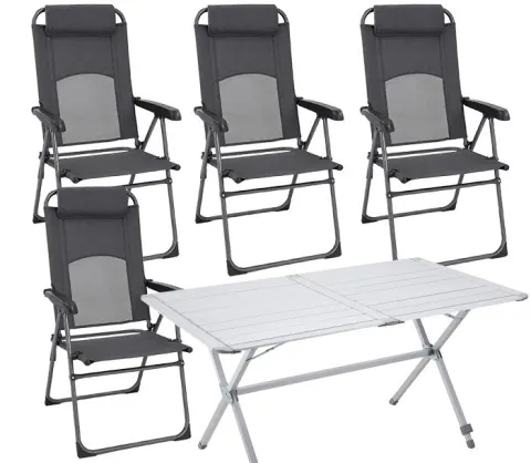 DCAMPING Pack Exclusive Mesa Mínimal + Sillas Compact Plus