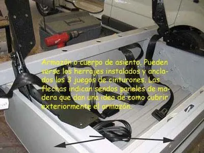 Armazón para construcción de asiento-cama