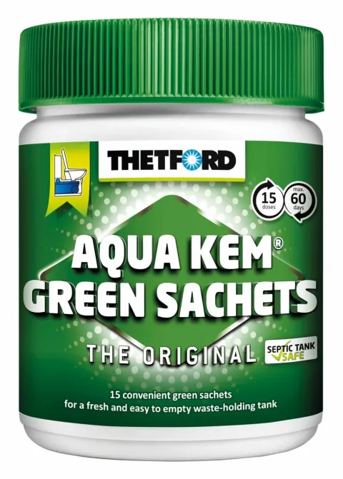 Aqua kem verde en bolsas de aditivo WC THETFORD