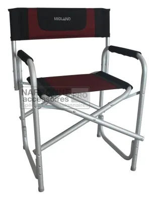 Silla director roja en aluminio Midland