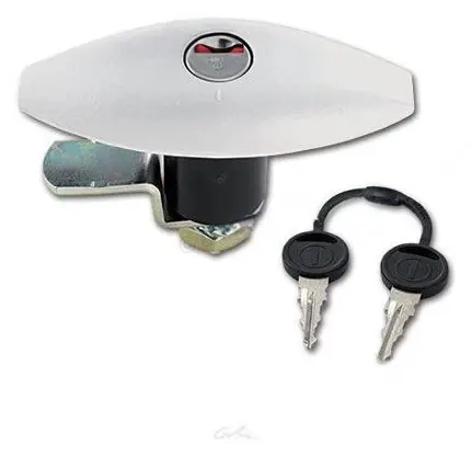 Cerradura ovalada Zadi Ellipse blanca 110×41 mm