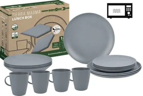 SET MELAMINA PLA TIERRA MAGMA/FOREST/COCOA 16 PCS. · Ref. 0597009
