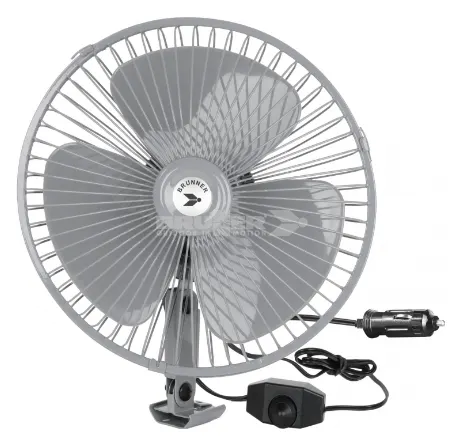 Ventilador con pinza de 12V. Mistral Clip Brunner