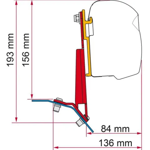 Kit instalación toldo F43 Van – Ford Custom <24