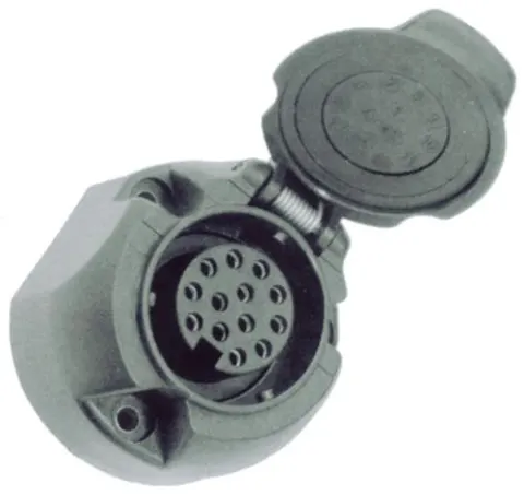 Enchufe de remolque de 13 polos con contacto de desconexión para la luz antiniebla trasera