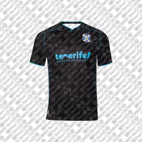 2026-27 Camiseta de Entrenamiento de Secado Rápido para Partidos, Ropa Deportiva de Otoño para Hombres y Niños, Camisetas Suaves para Niños y Familiares, Camiseta de Fútbol Local del Tenerife