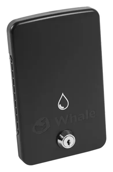 Tapa de caja empotrada Whale Negra con cerradura