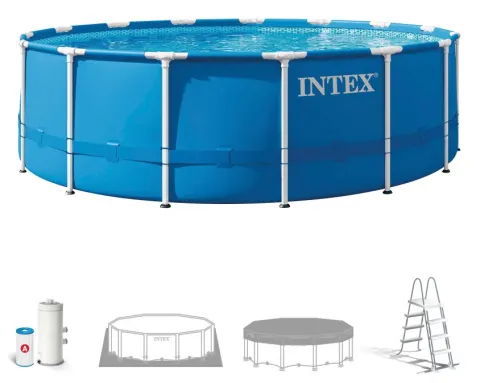 Piscina desmontable intex metal frame 4,6 metros con depuradora cartucho