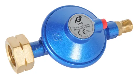 Regulador presión Obelink 50 mbar 1/4″ izquierdo con válvula sobrepresión
