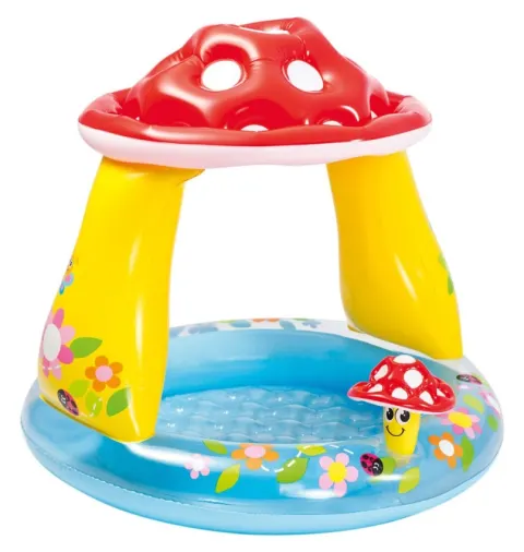 Piscina infantil intex con parasol champiñón para bebé