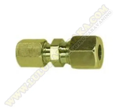 Reductor gas ermeto tubo 8mm. a 10mm.