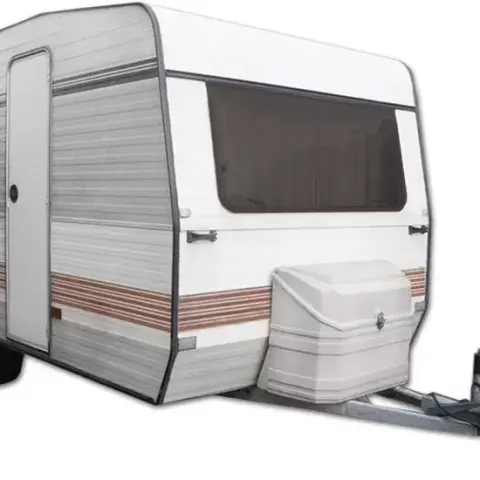 Arcón de transporte trasera curva para lanza de caravanas 840x620x340 mm.