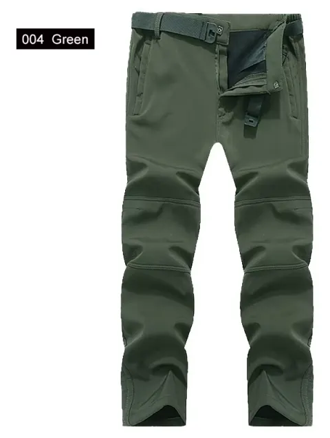 TRVLWEGO Pantalones de invierno para hombre, para acampar, senderismo, viajes, delgados, de forro polar cálido, resistentes al viento, para esquí al aire libre, trekking