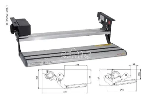 Peldaño eléctrico 12 voltios 50 cm de ancho para autocaravanas