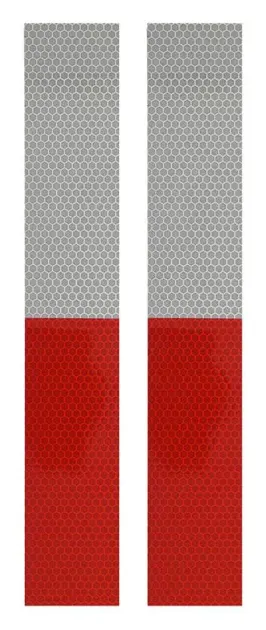 Cinta reflectiva 5x30cm roja/blanca x2. ProPlus
