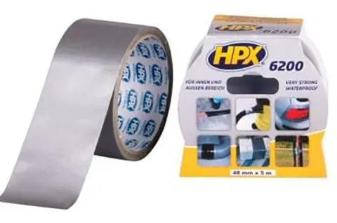 HPX 48mm x 5m cinta adhesiva de tela plateada