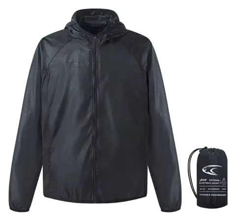 JNLN Chaqueta de senderismo impermeable para hombre y mujer, cortavientos con protección solar de secado rápido, impermeable para acampar, cazar y escalar al aire libre