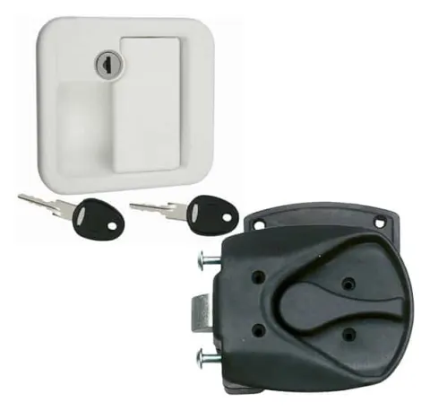 Cerradura caravana, autocaravana FAP M1 blanco/negro