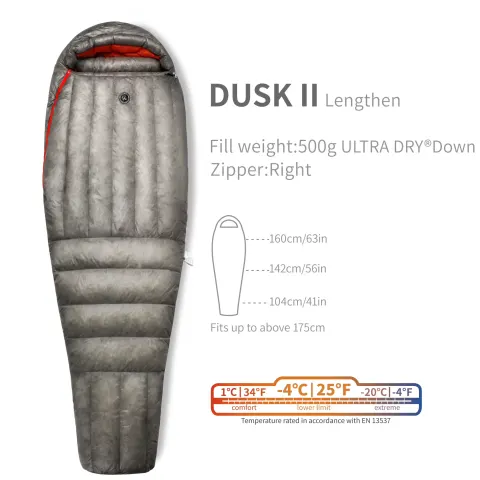 AEGISMAX Wind Hard Dusk Upgrade saco de dormir ultraligero 7D Nylon DWR 800FP impermeable al aire libre senderismo abajo Pro saco de dormir