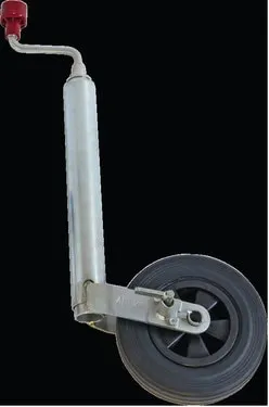 Rueda de apoyo con tope de pasador, rueda de goma maciza 200x50mm