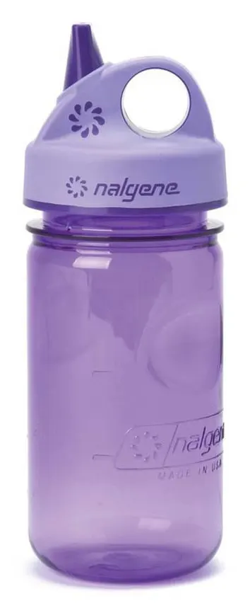 Nalgene Grip’n Gulp lila 375 ml – Botella cantimplora para niños
