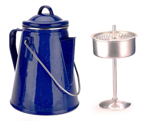 OZtrail ENAMEL COFFEE POT 2L azul – Cafetera esmaltada vintage