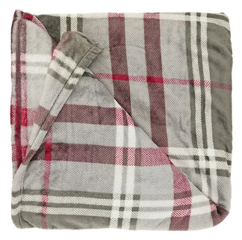Unique Living Victor manta – Gris Rojo