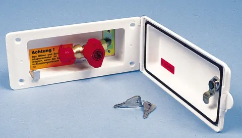 Caballero de seguridad de gases Blanco