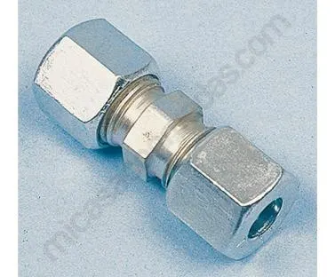 Raccord empalme recto para tubo 10 mm gas