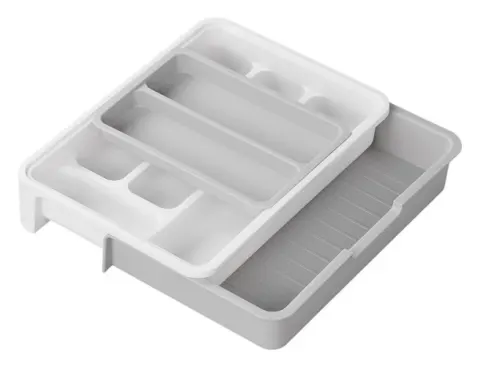 Bandeja extensible para cubiertos, 23,5/40 x 31,5 x 6 cm