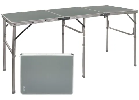 Aktive Mesa plegable de camping gris