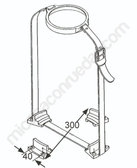 Kit de sujeción para bombona de gas de 13 kg con correas