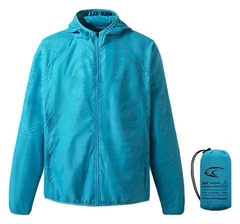 JNLN Chaqueta de senderismo impermeable para hombre y mujer, cortavientos con protección solar de secado rápido, impermeable para acampar, cazar y escalar al aire libre